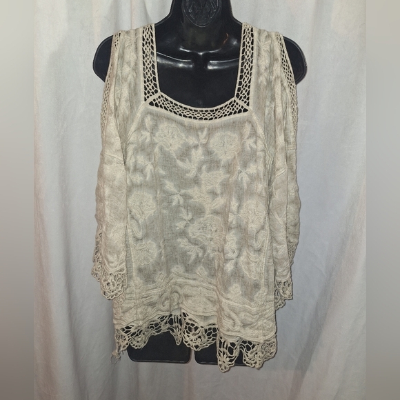 Democracy Blouse with Elegant Lace - Picture 5 of 7